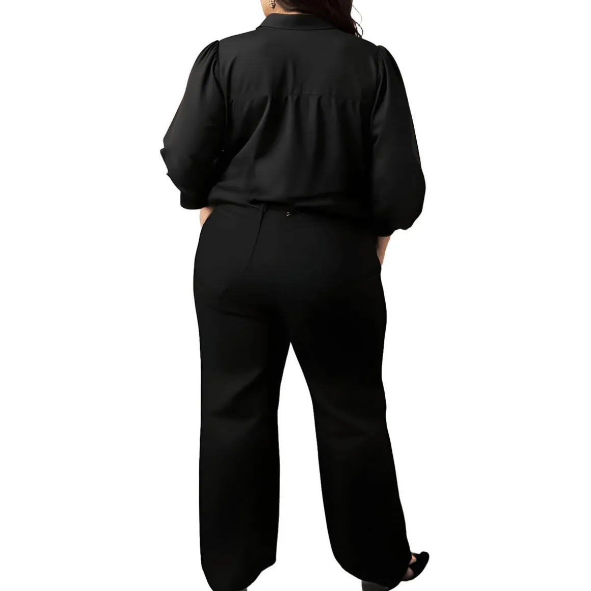 Plus Teresa Stretch Denim Wide Leg Jeans