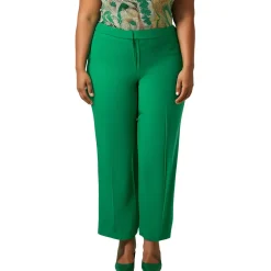 Plus Textured Crepe Straight Leg Pants