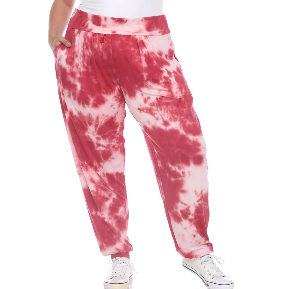 Plus Tie-Dye Pull On Jogger Pants