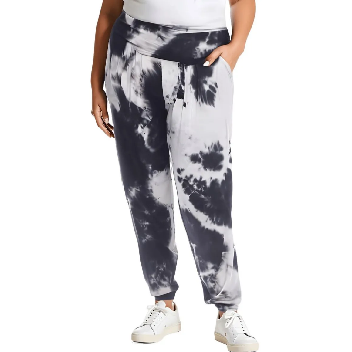 Plus Tie-Dye Pull On Jogger Pants