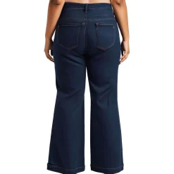 Plus True Love Pocket Denim Wide Leg Jeans