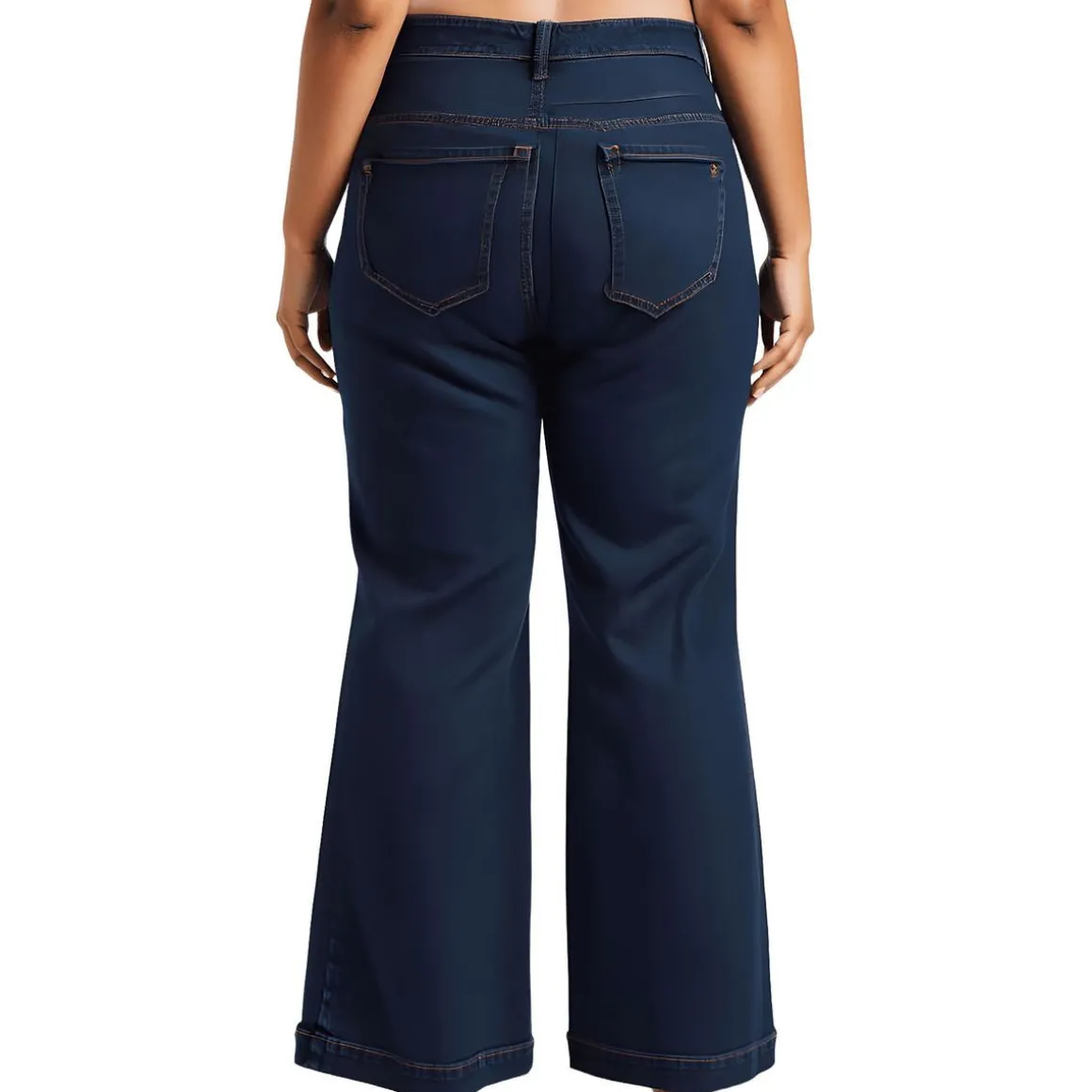 Plus True Love Pocket Denim Wide Leg Jeans