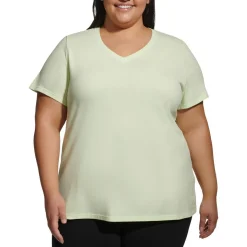 Plus V Neck Short Sleeve Pullover Top