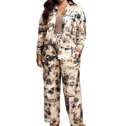 Plus Velvet Button-Down Top