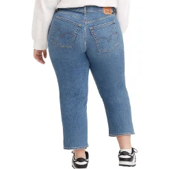 Plus Wedgie High Rise Medium Wash Straight Leg Jeans