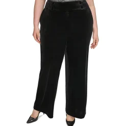 Plus Whitney Velvet Mid Rise Wide Leg Pants