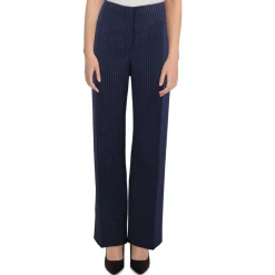 Plus Woven Pinstripe Dress Pants