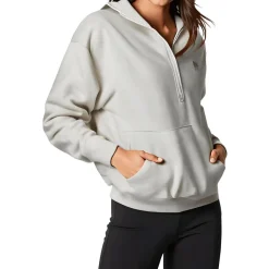 Pocket Cotton 3/4 Zip Pullover