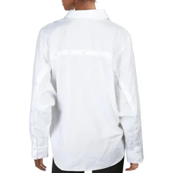 Pocket Cotton Button-Down Top