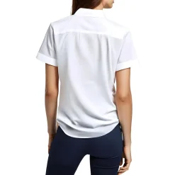 Pocket Cotton Button-Down Top