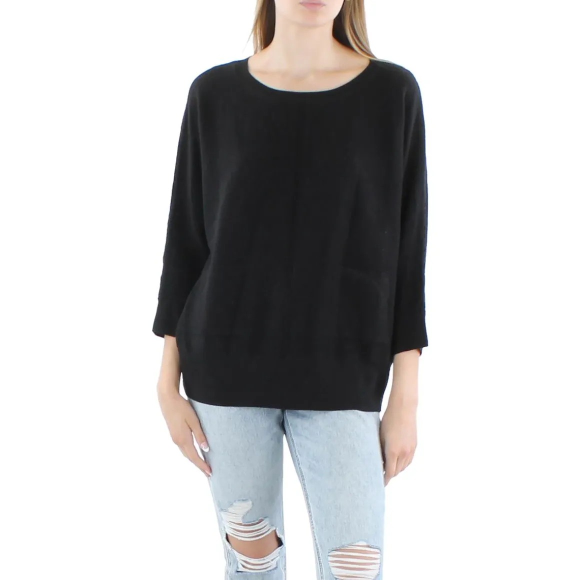 Pocket Cotton Crewneck Sweater