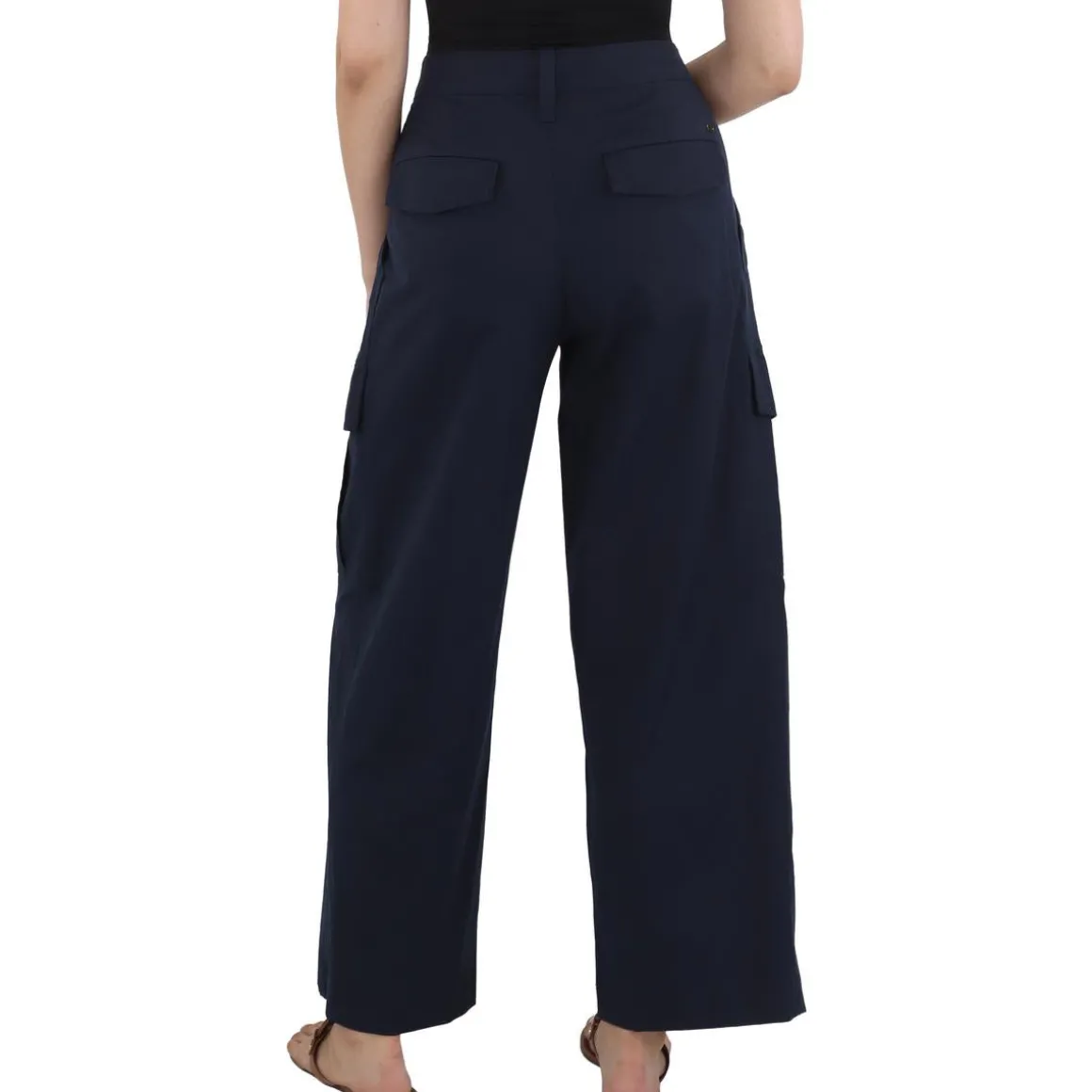 Pocket Cotton Wide Leg Pants