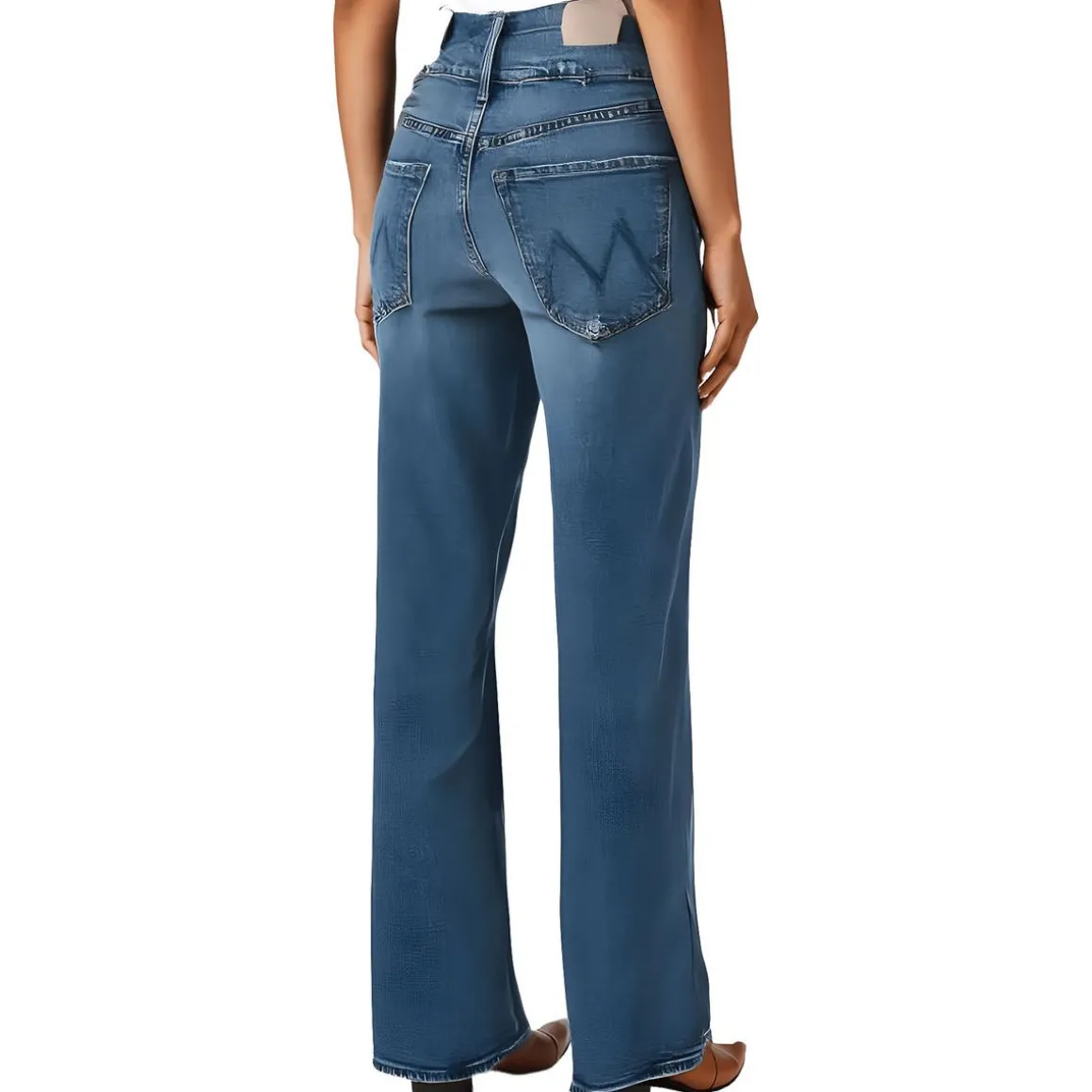 Pocket Denim Straight Leg Jeans