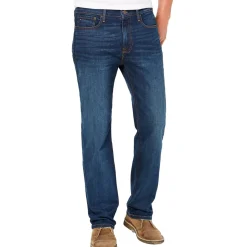 Pocket Denim Straight Leg Jeans