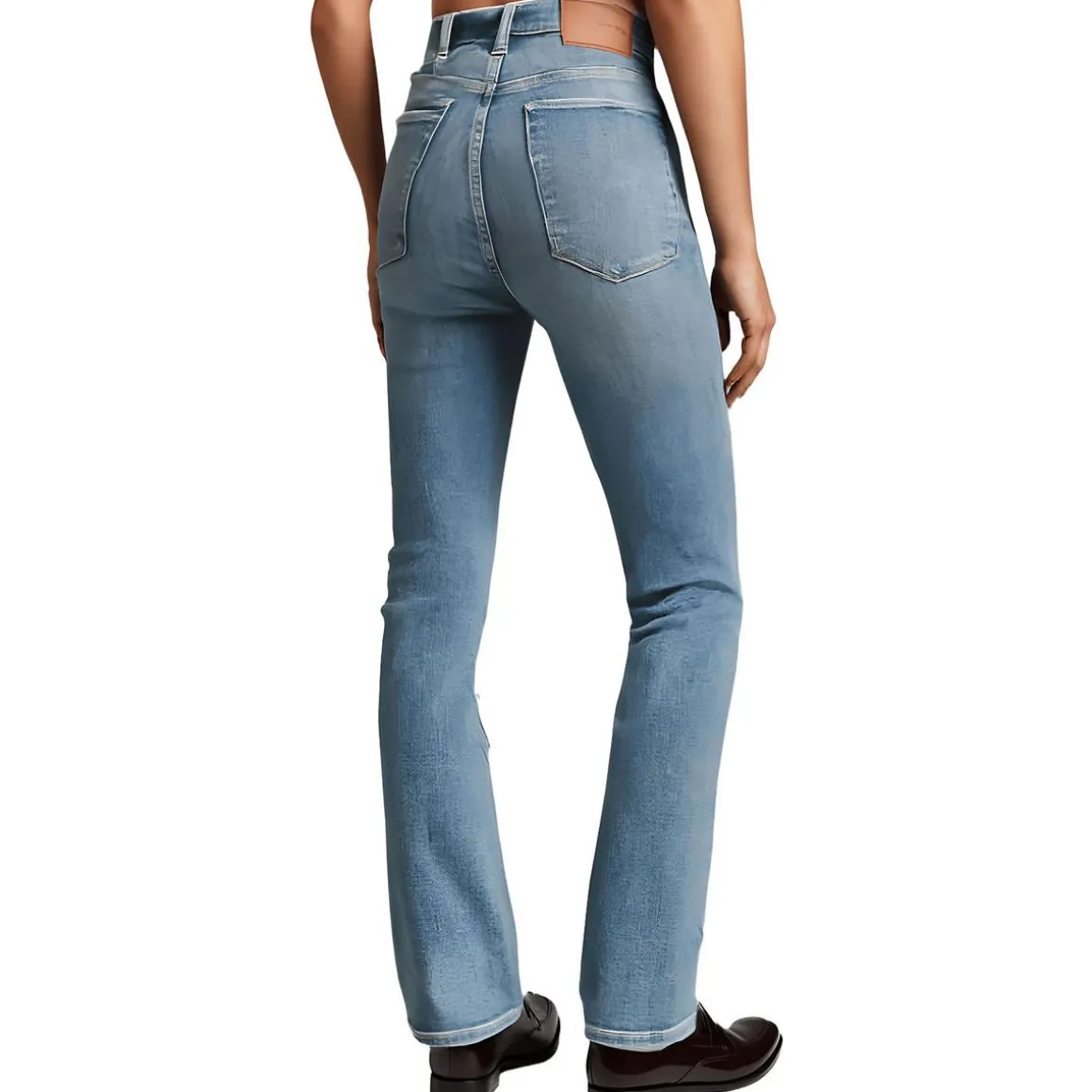 Pocket Denim Straight Leg Jeans