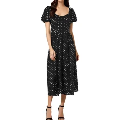 Polka Dot Cotton Fit & Flare Dress