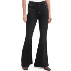 Portia Button Fly Sailor Flare Jeans