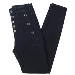 Portia Mid Rise Button Fly Skinny Jeans