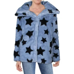 Printed Faux Fur Coat