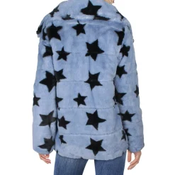 Printed Faux Fur Coat