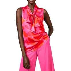 Printed Bow Neck Blouse