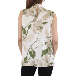 Printed Bow Neck Blouse