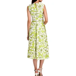 Printed Chiffon Midi Dress