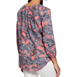 Printed Chiffon Tunic Top