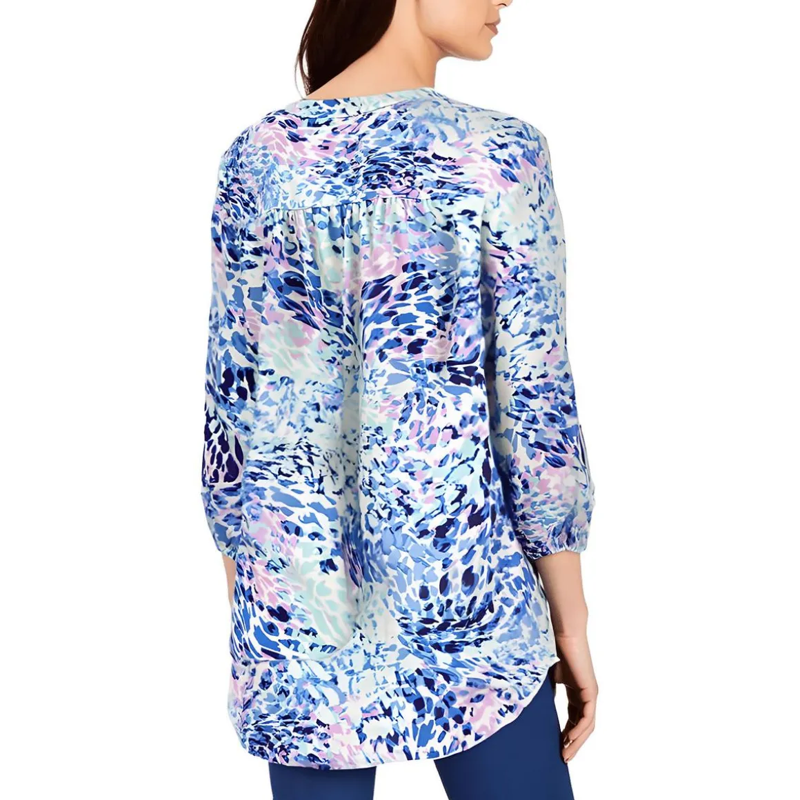 Printed Chiffon Tunic Top
