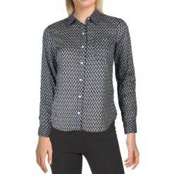 Printed Cotton Button-Down Top
