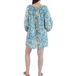 Printed Cotton Peasant Top