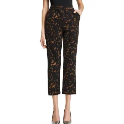 Printed Crepe Cropped Pants