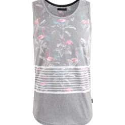 Printed Heathered Tank Top