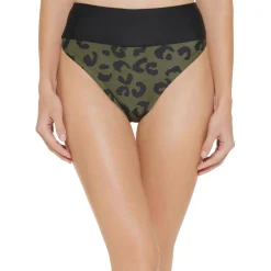 Printed High-Waist Swim Bottom Separates