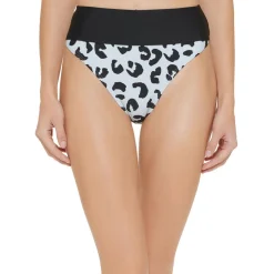 Printed High-Waist Swim Bottom Separates