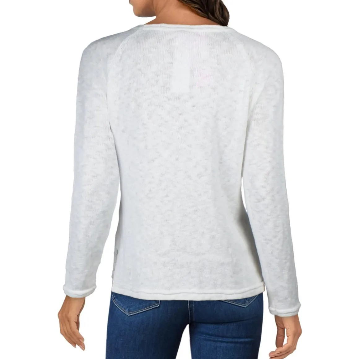 Printed Knit Crewneck Sweater