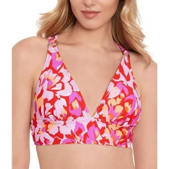 Printed Nylon Bikini Swim top