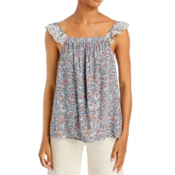 Printed Off The Shoulder Tank Top