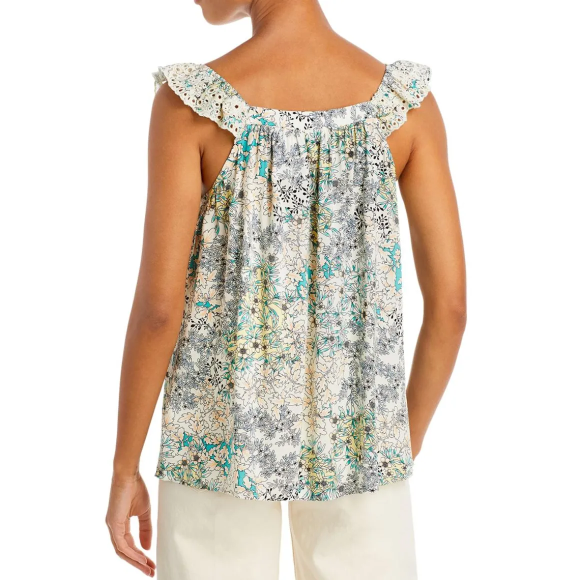 Printed Off The Shoulder Tank Top