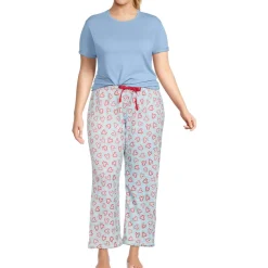 Printed Plush Straight Leg Lounge Pants