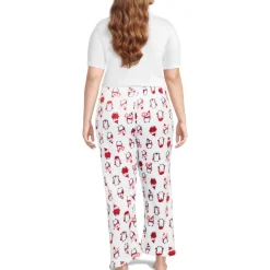 Printed Plush Straight Leg Lounge Pants