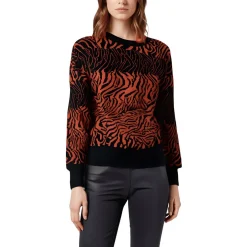 Printed Rayon Pullover Sweater