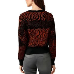 Printed Rayon Pullover Sweater