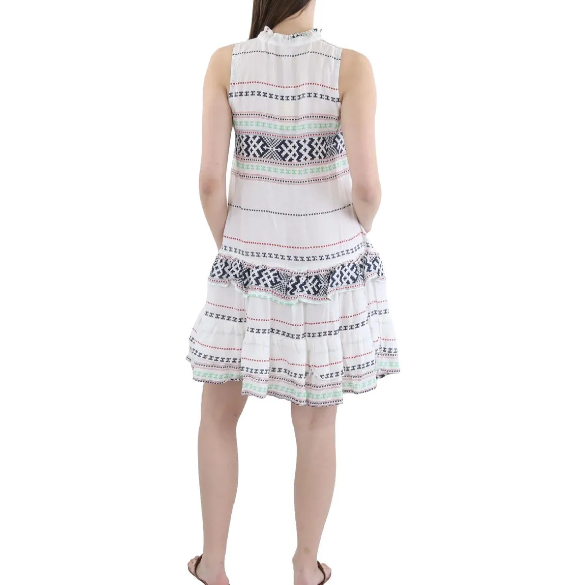 Printed Ruffled Mini Dress