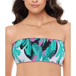Printed Ruffled Swim Top Separates