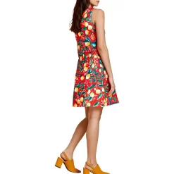 Printed Scuba Fit & Flare Dress