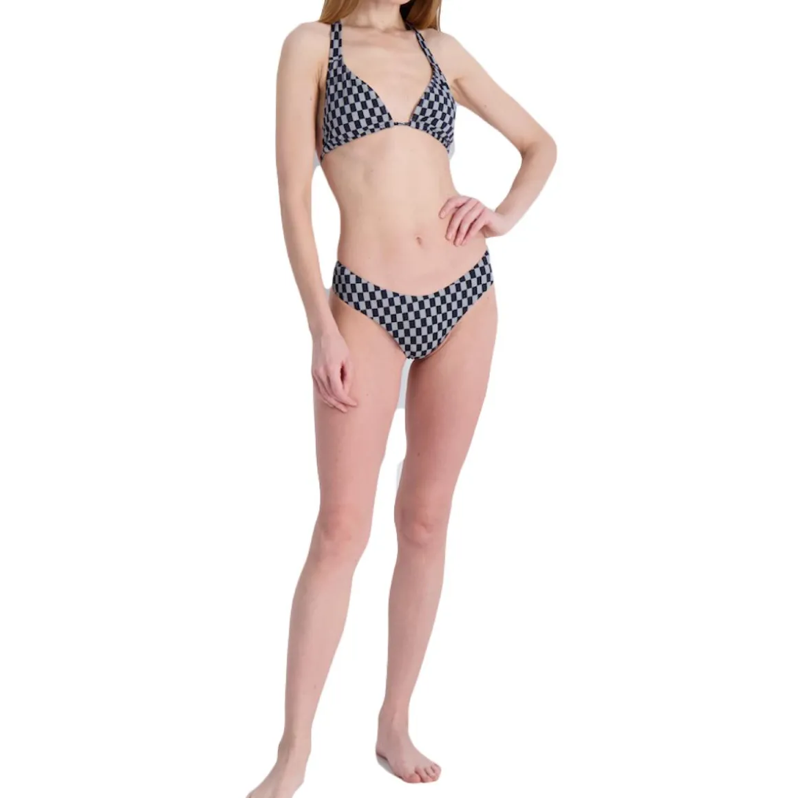 Printed String Bikini Swim Top Separate