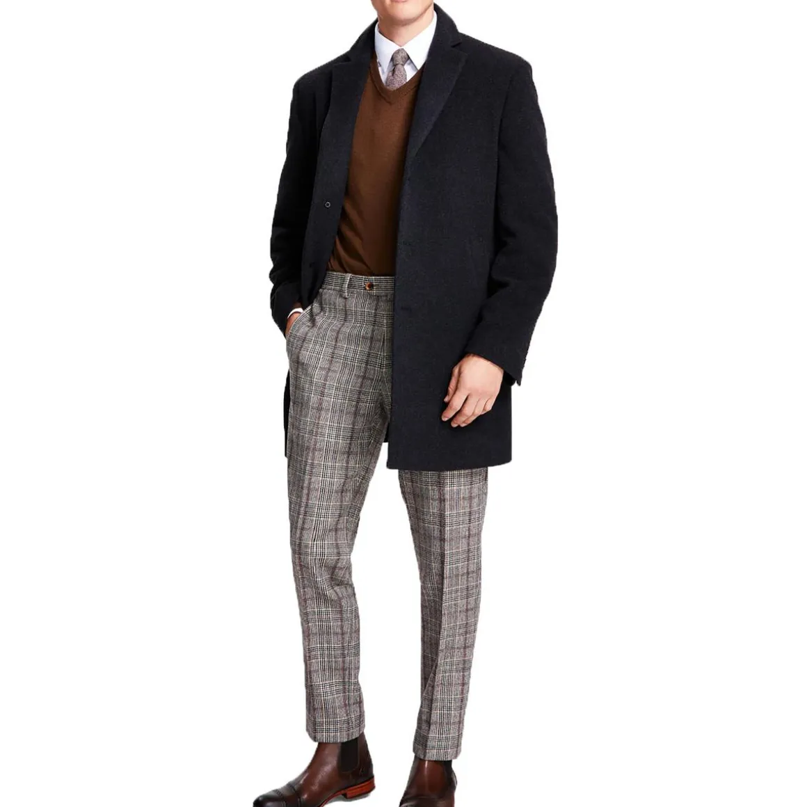 Prosper Heathered Wool Overcoat