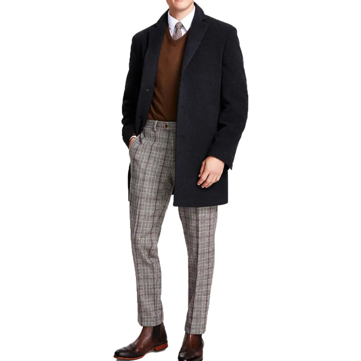 Prosper Heathered Wool Overcoat