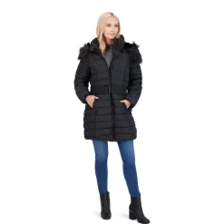 Puffer Coat for Women - Mid-Length Quilted Warm Winter Jacket